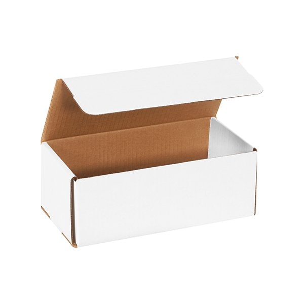 Bsc Preferred 10 x 4-7/8 x 3-3/4'' White Corrugated Mailers, 50PK BUY00017107 - main